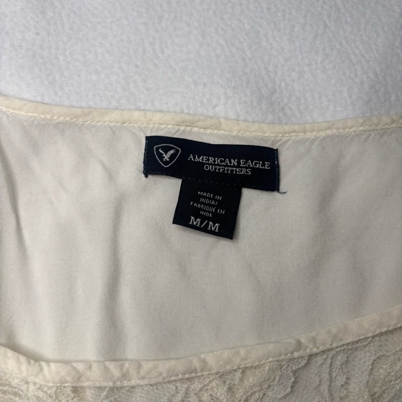 American Eagle White Shirt with Lace Details - Picture 5 of 7